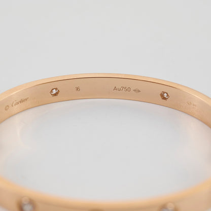 Cartier Classic Love 4 Diamond Pink Gold Size 16 Bracelet - photo 4