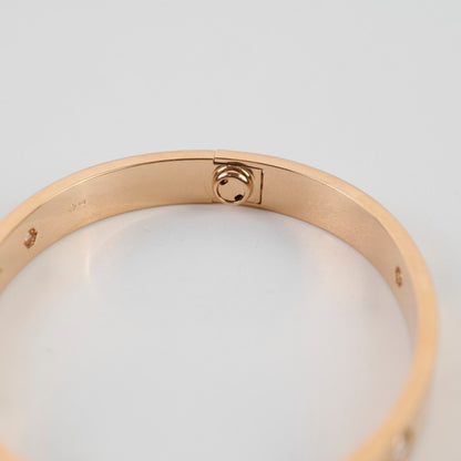 Cartier Classic Love 4 Diamond Pink Gold Size 16 Bracelet - photo 5