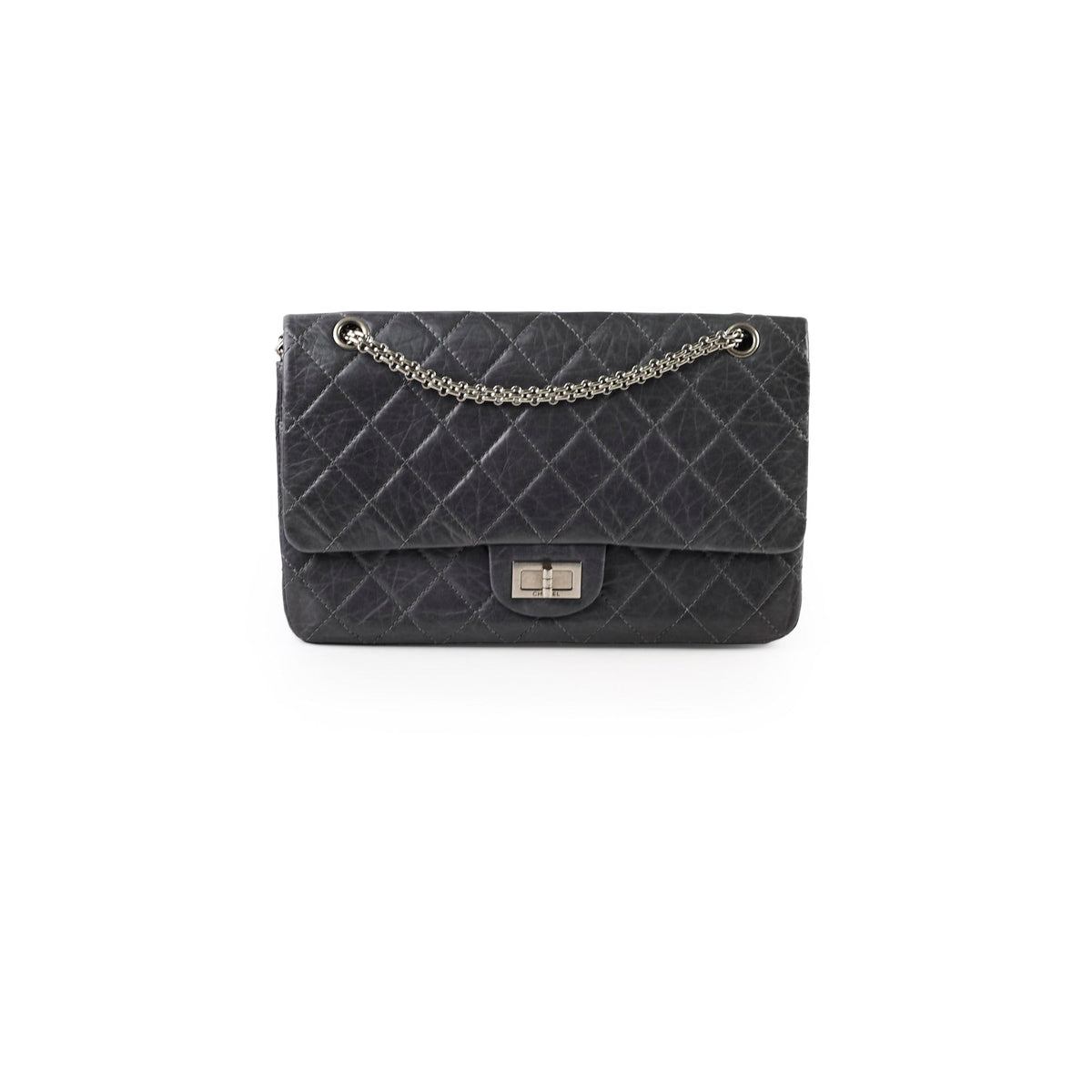 Chanel 2.55 Reissue 227 Grey Calfskin - photo 1