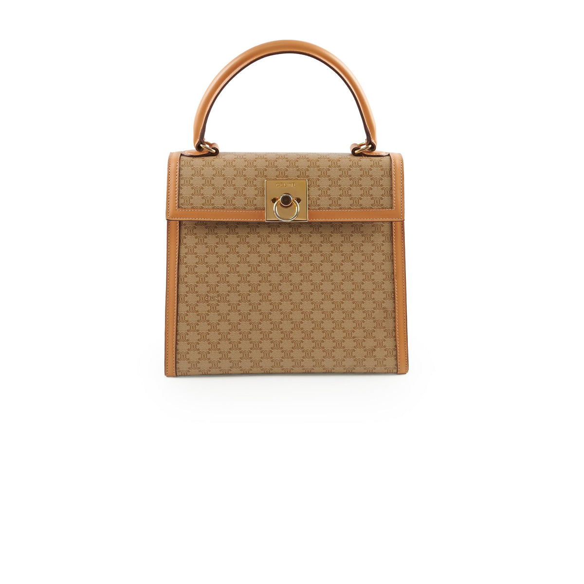 Celine Vintage Macadam Kelly Bag Beige - photo 1