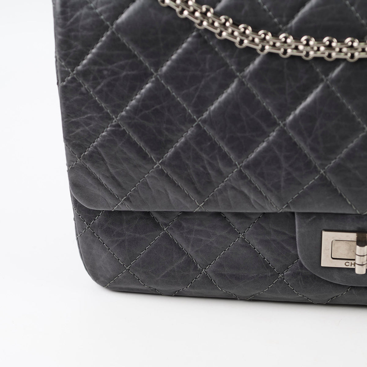 Chanel 2.55 Reissue 227 Grey Calfskin - photo 6