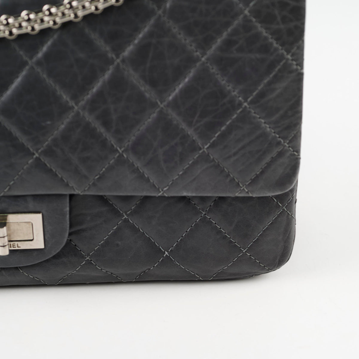 Chanel 2.55 Reissue 227 Grey Calfskin - photo 7