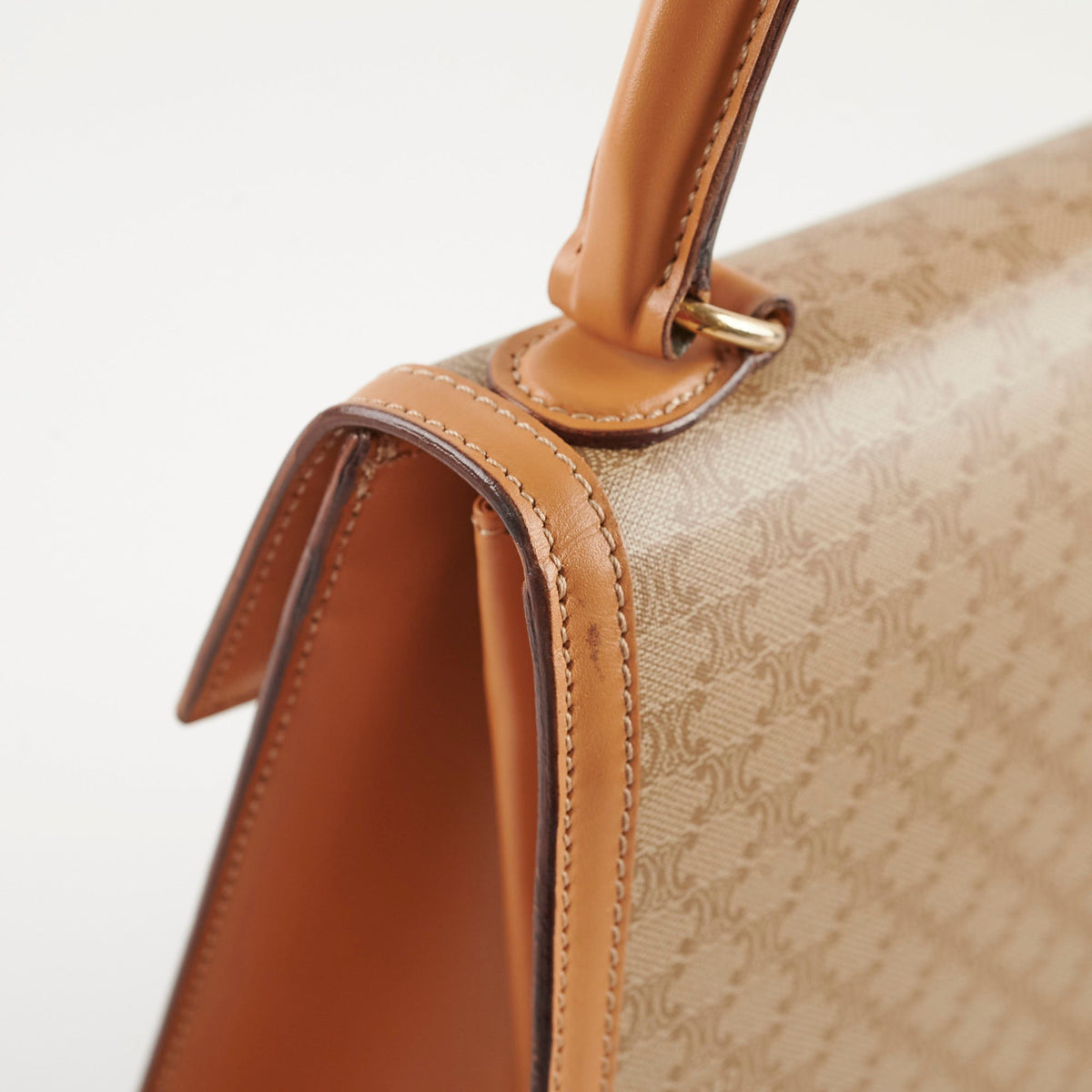 Celine Vintage Macadam Kelly Bag Beige - photo 4