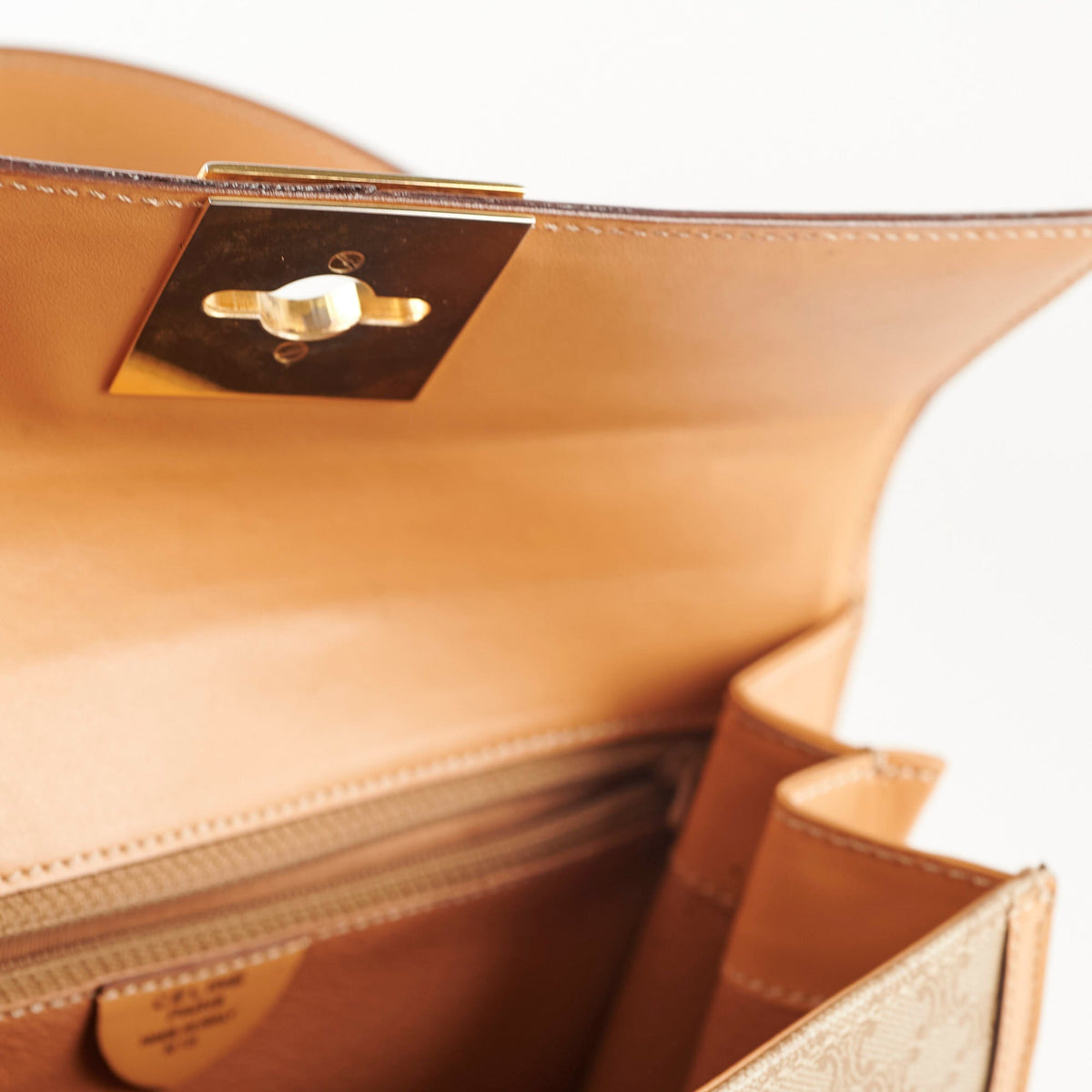 Celine Vintage Macadam Kelly Bag Beige - photo 11