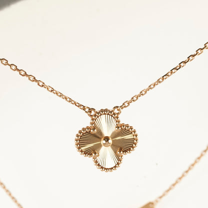 Van Cleef & Arpels Vintage Alhambra Guilloche Necklace Yellow Gold 2023 - photo 4