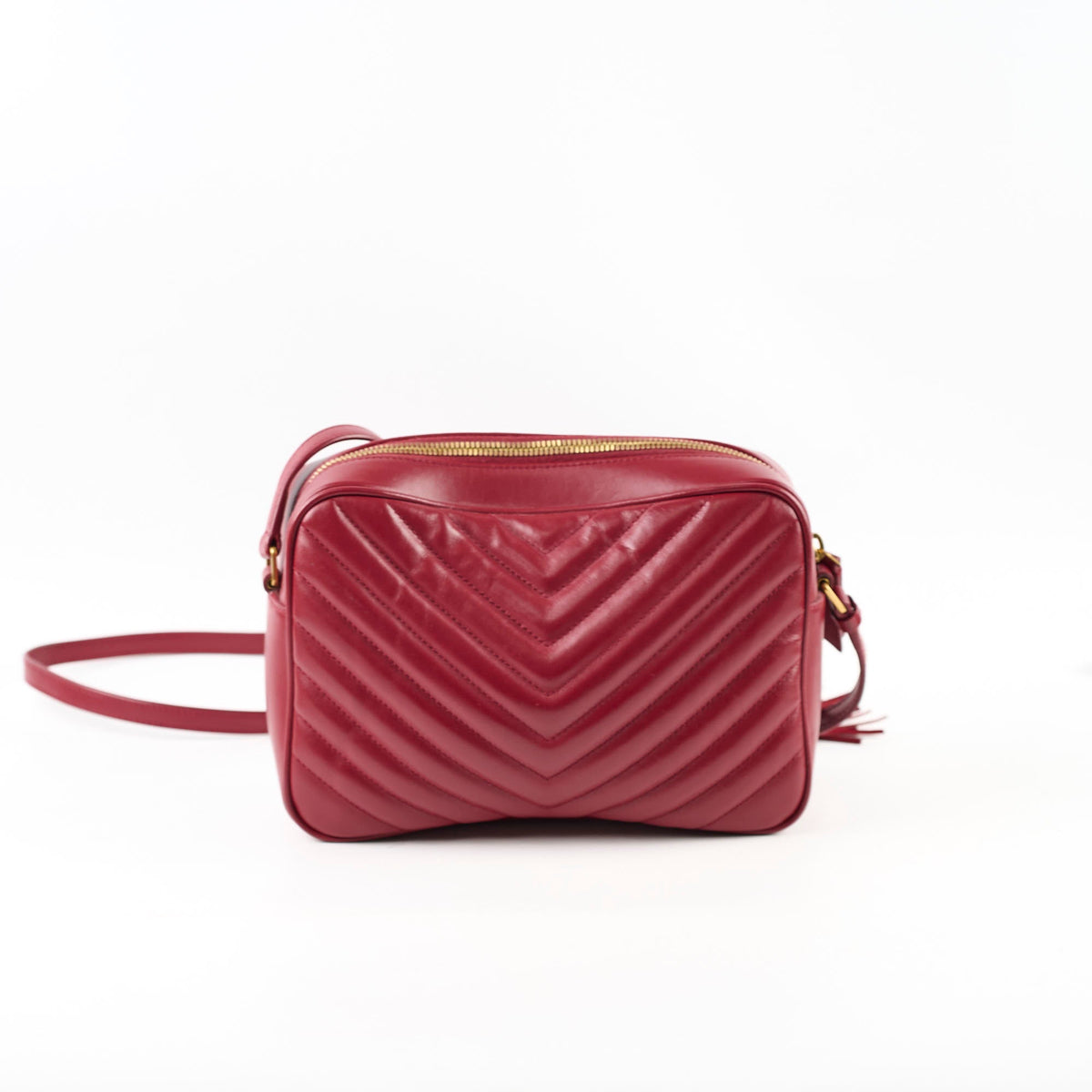 Saint Laurent Lou Camera Bag Burgundy - photo 2