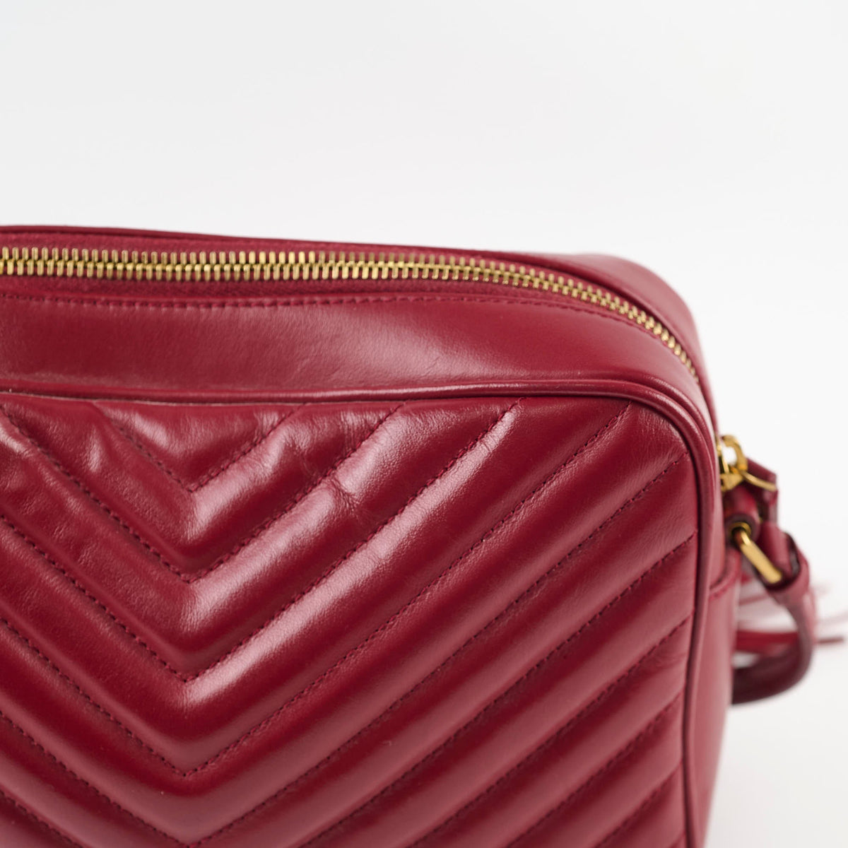 Saint Laurent Lou Camera Bag Burgundy - photo 4