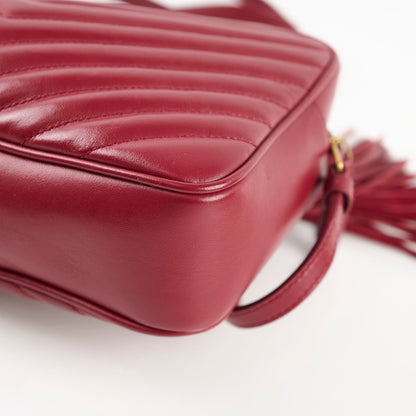 Saint Laurent Lou Camera Bag Burgundy - photo 9