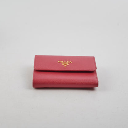 Prada Fuoco Saffiano Coin Purse Wallet Pink - photo 4