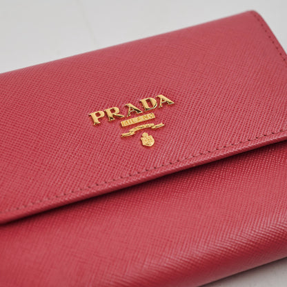 Prada Fuoco Saffiano Coin Purse Wallet Pink - photo 11