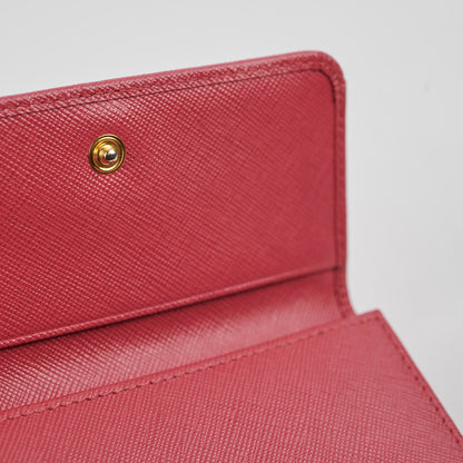 Prada Fuoco Saffiano Coin Purse Wallet Pink - photo 10
