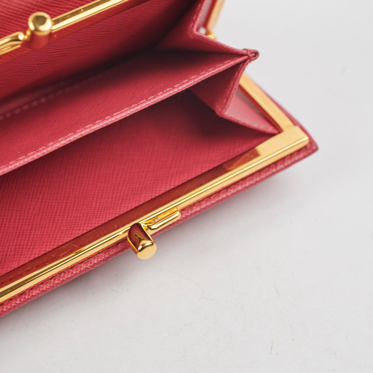 Prada Fuoco Saffiano Coin Purse Wallet Pink - photo 7
