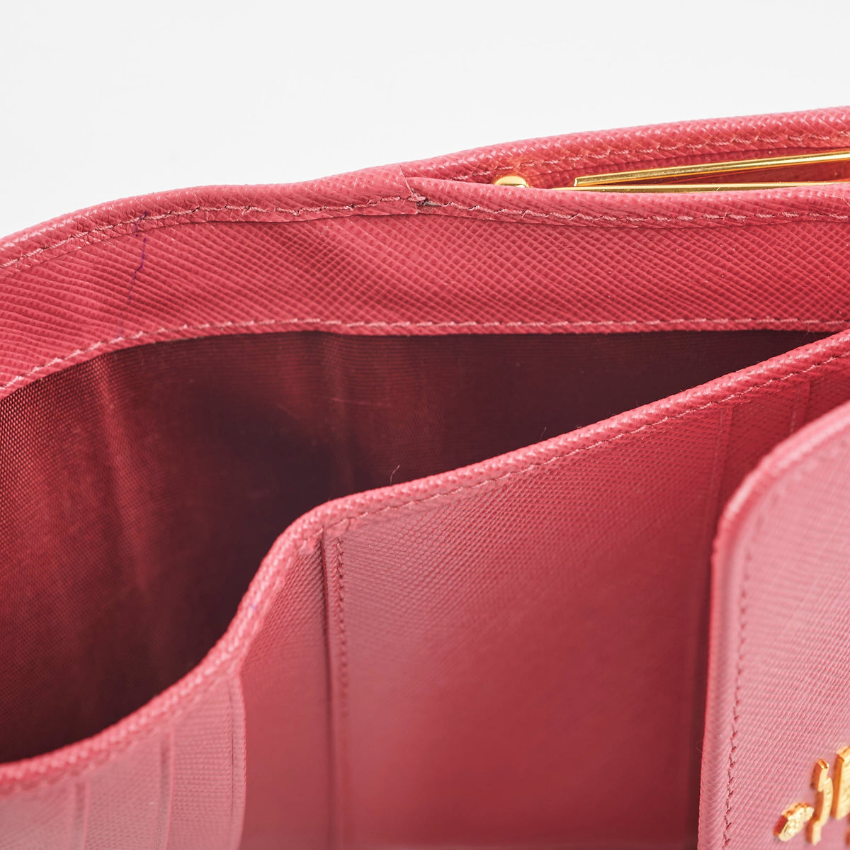 Prada Fuoco Saffiano Coin Purse Wallet Pink - photo 5