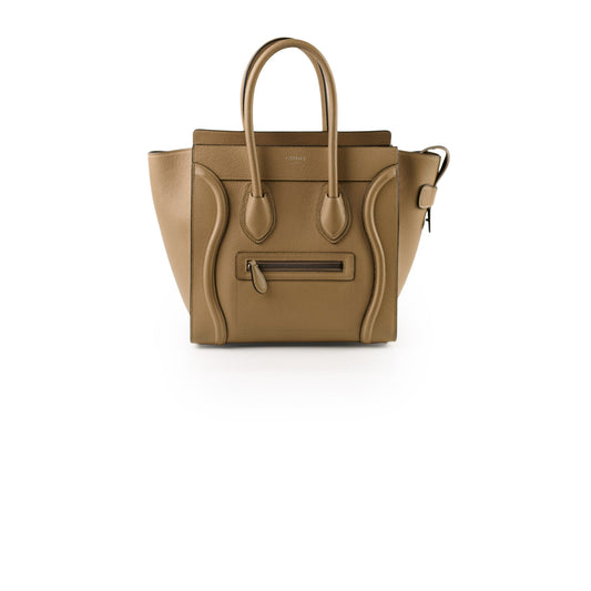Celine Micro Luggage Beige Calfskin - photo 1