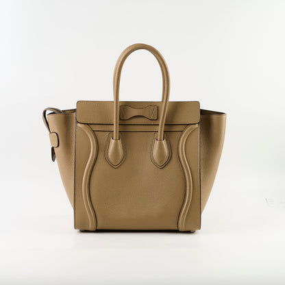 Celine Micro Luggage Beige Calfskin - photo 2