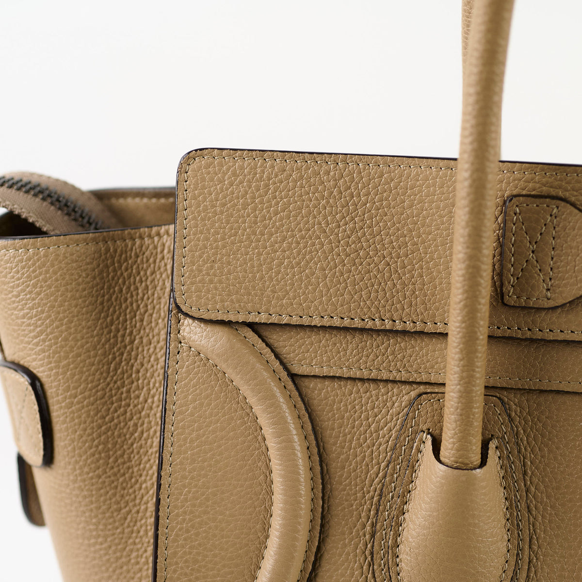Celine Micro Luggage Beige Calfskin - photo 7
