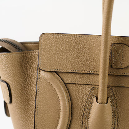 Celine Micro Luggage Beige Calfskin - photo 7