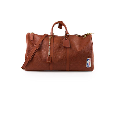 Louis Vuitton x NBA Keepall 55 Bandouliere Embossed Leather Brown - photo 1