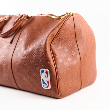 Louis Vuitton x NBA Keepall 55 Bandouliere Embossed Leather Brown - photo 11