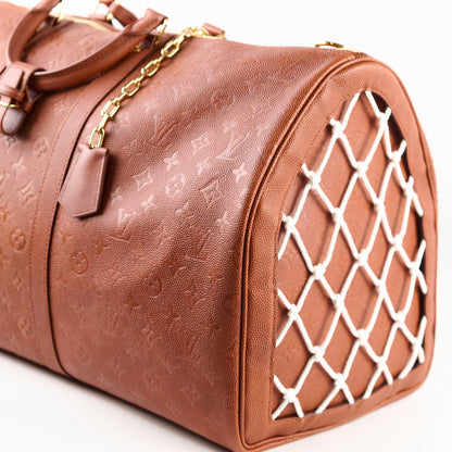 Louis Vuitton x NBA Keepall 55 Bandouliere Embossed Leather Brown - photo 12