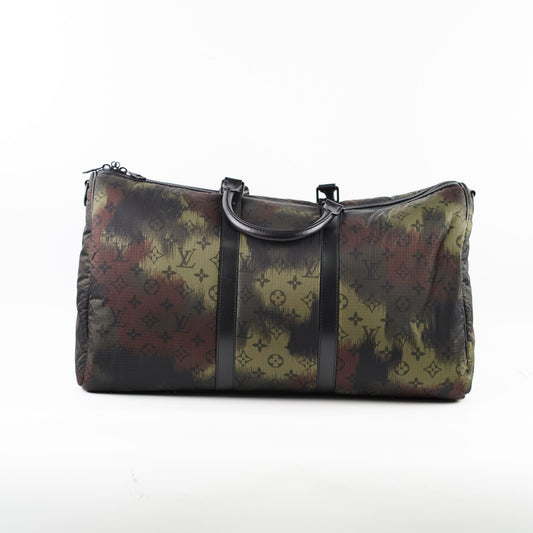 Louis Vuitton x Virgil Abloh Camouflage Monogram Keepall 50 Bandouliere Black/Khaki - photo 2