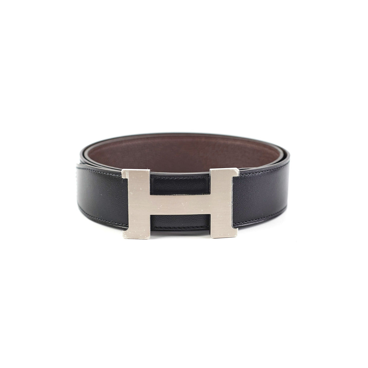 Hermes Mens 95cm Black Reversible Belt - photo 1