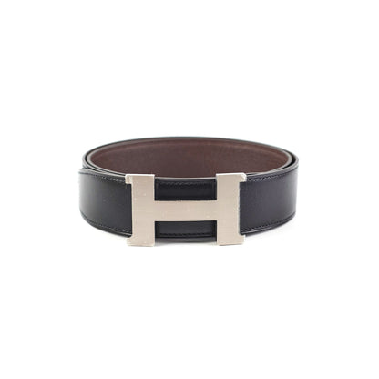 Hermes Mens 95cm Black Reversible Belt - photo 1