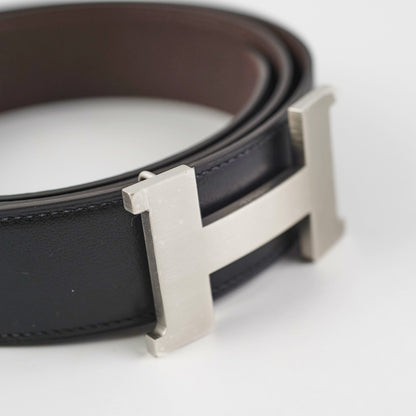 Hermes Mens 95cm Black Reversible Belt - photo 3