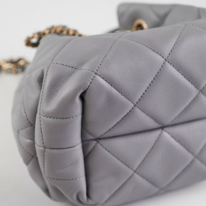 ITEM 28 - Chanel Lambskin Grey Bucket Bag - photo 7