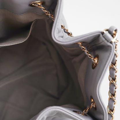 ITEM 28 - Chanel Lambskin Grey Bucket Bag - photo 6