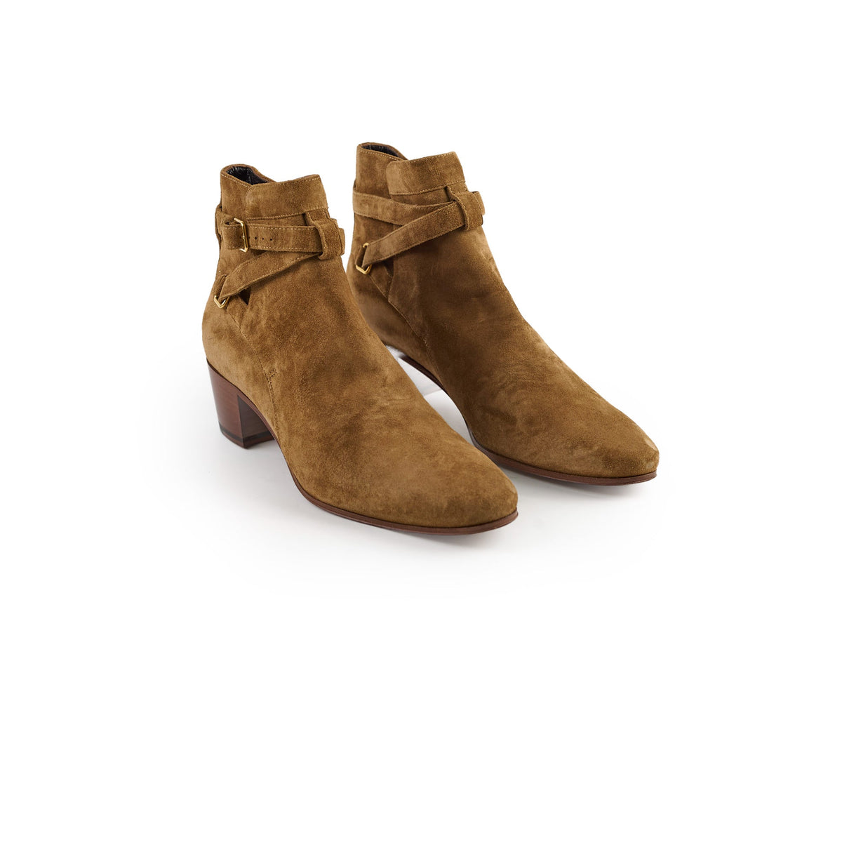 Saint Laurent Brown Suede Ankle Boots Size 39.5 - photo 1
