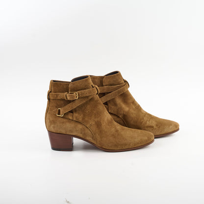 Saint Laurent Brown Suede Ankle Boots Size 39.5 - photo 3