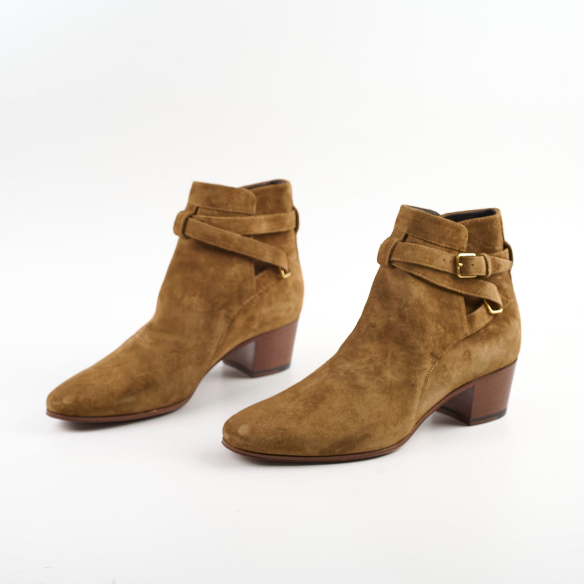 Saint Laurent Brown Suede Ankle Boots Size 39.5 - photo 4