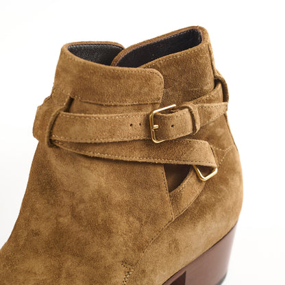 Saint Laurent Brown Suede Ankle Boots Size 39.5 - photo 8