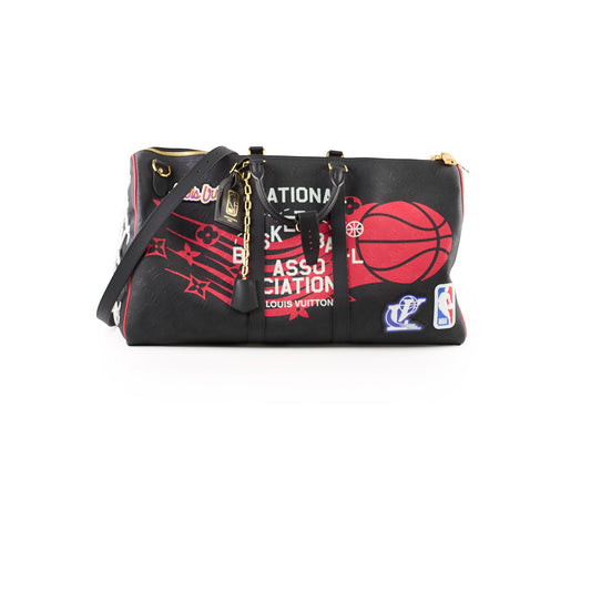 Louis Vuitton x NBA Keepall 55 Bandouliere Embossed Leather Black/Red - photo 1