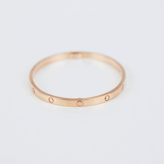 Cartier Love Small Size 17 Rose Gold Bracelet - photo 2