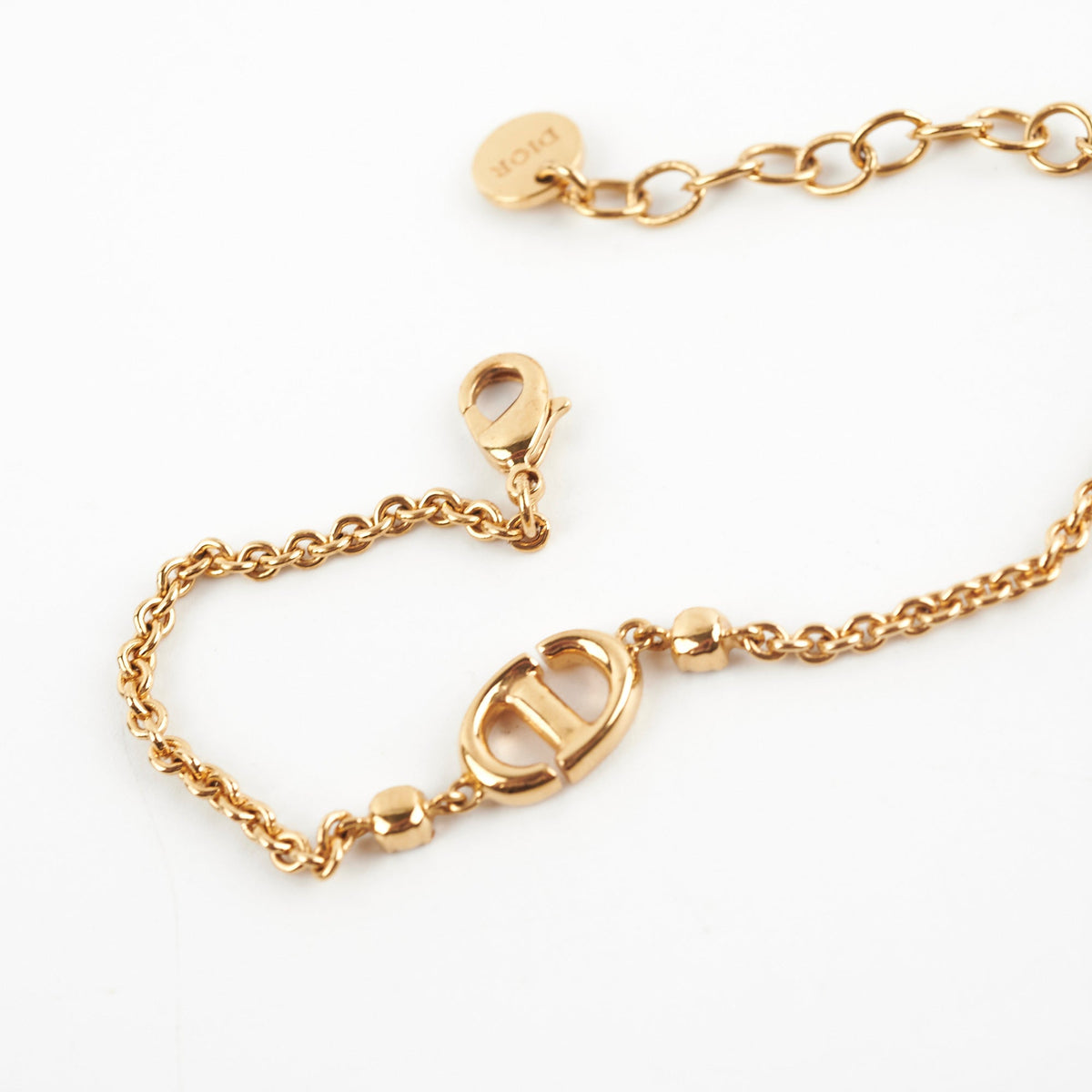 Christian Dior Gold CD Logo Rhinestone Bracelet Costume Jewellery - photo 2