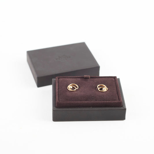 Hermes Boutons D'Oreilles Vertige Coeur TPM Pink Gold - photo 2