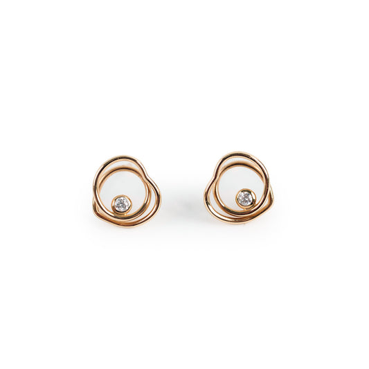 Hermes Boutons D'Oreilles Vertige Coeur TPM Pink Gold - photo 1