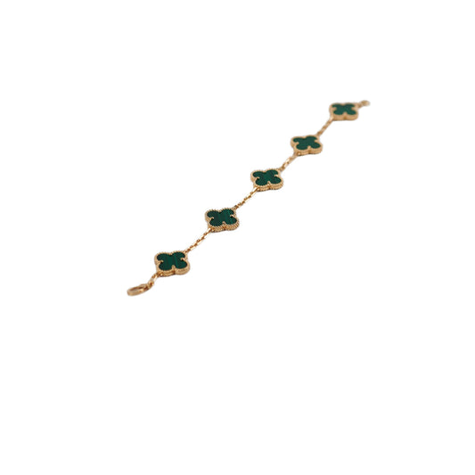 Van Cleef & Arpels VCA 5 Motifs Alhambra Bracelet Malachite 2020 - photo 1