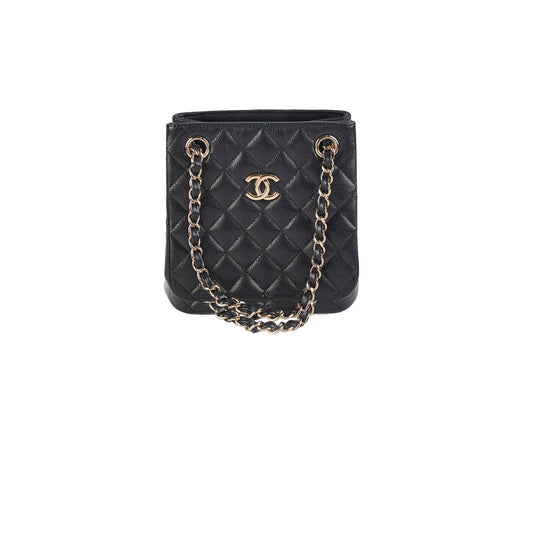 Chanel 22S Mini Bucket Bag Caviar Black Microchip 2023 - photo 1
