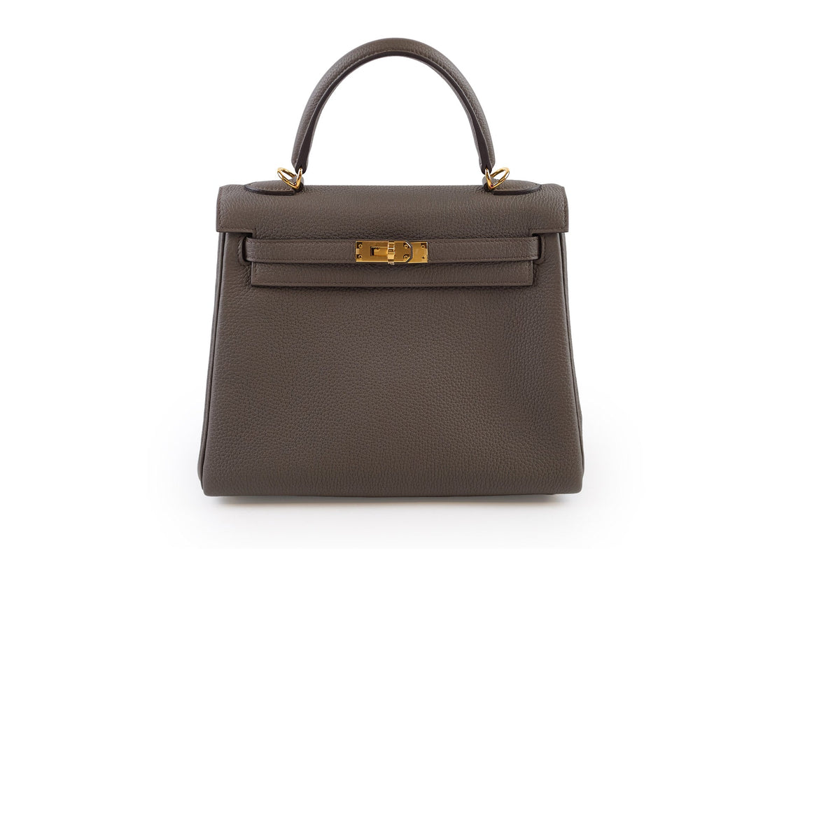 Hermes Kelly 25 Gris Etain Togo Gold Hardware Z Stamp - photo 1