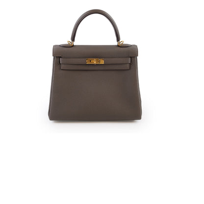 Hermes Kelly 25 Gris Etain Togo Gold Hardware Z Stamp - photo 1