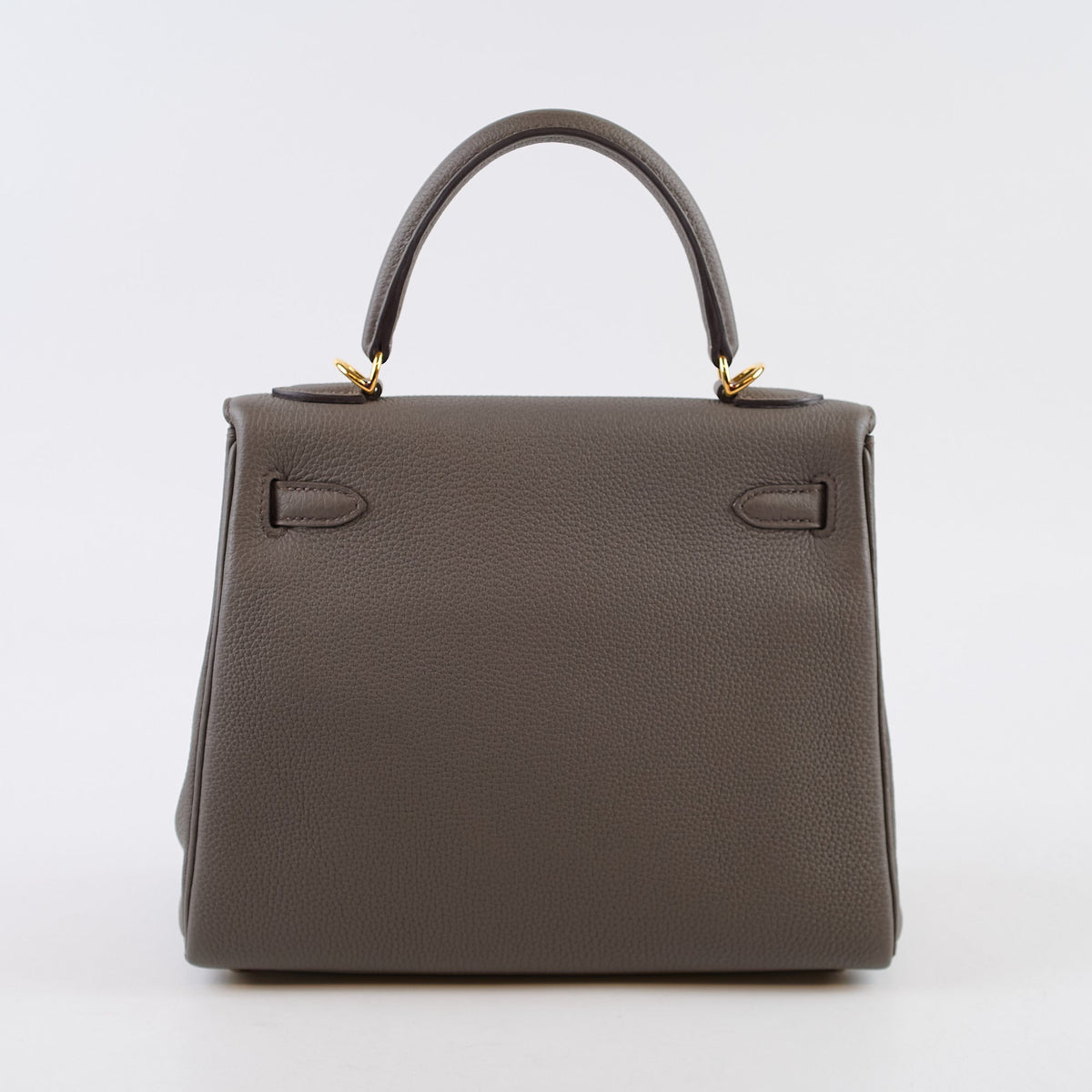 Hermes Kelly 25 Gris Etain Togo Gold Hardware Z Stamp - photo 4