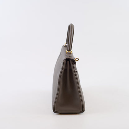 Hermes Kelly 25 Gris Etain Togo Gold Hardware Z Stamp - photo 5
