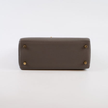 Hermes Kelly 25 Gris Etain Togo Gold Hardware Z Stamp - photo 6