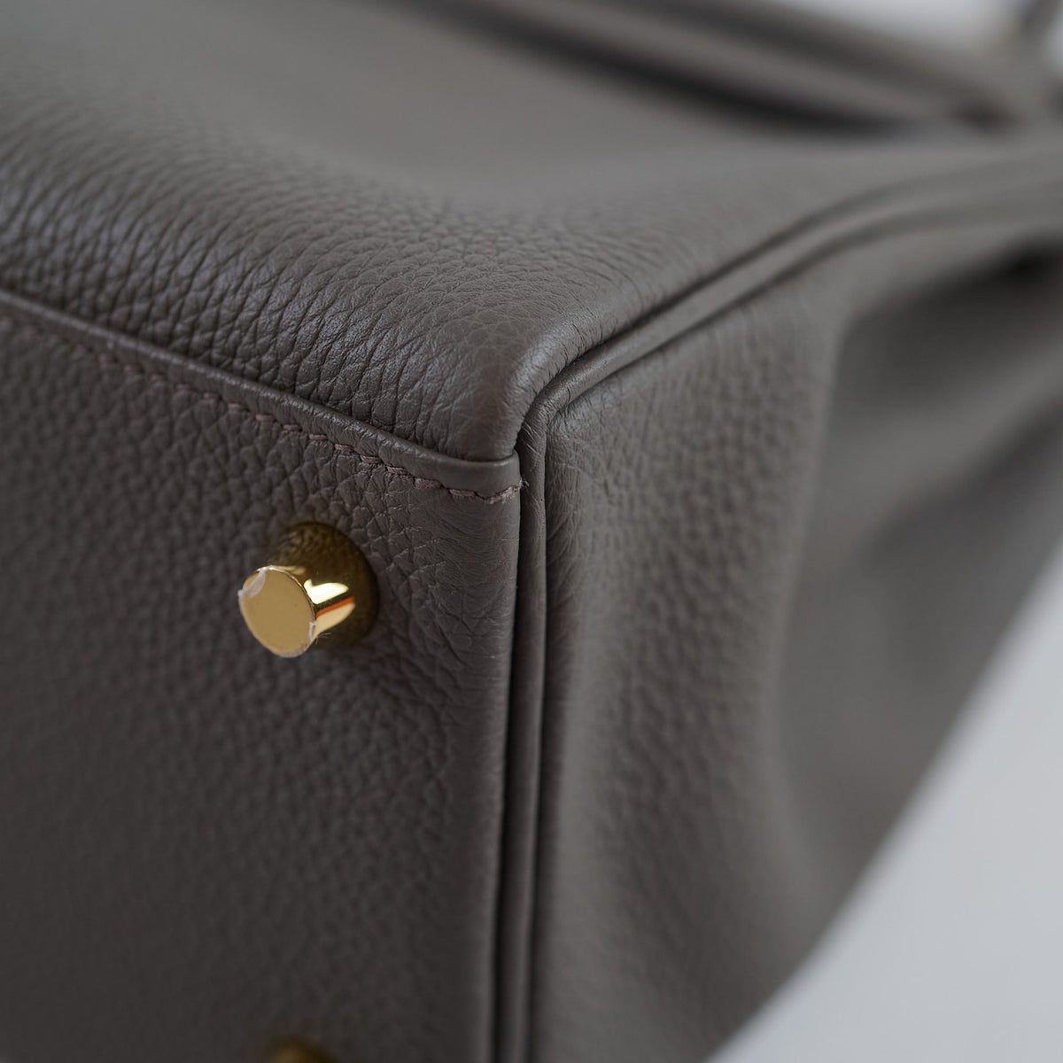 Hermes Kelly 25 Gris Etain Togo Gold Hardware Z Stamp - photo 13