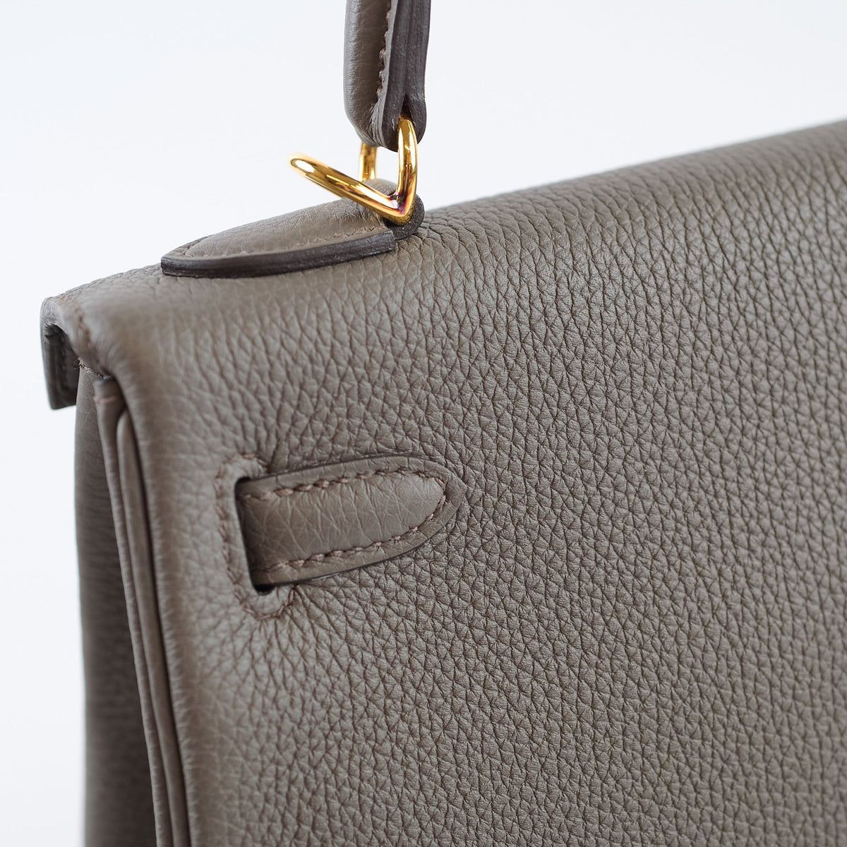 Hermes Kelly 25 Gris Etain Togo Gold Hardware Z Stamp - photo 7