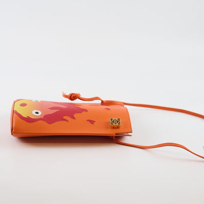 Loewe Howl's Moving Castle Calcifer Dice Pocket bag Calfskin Orange - photo 3