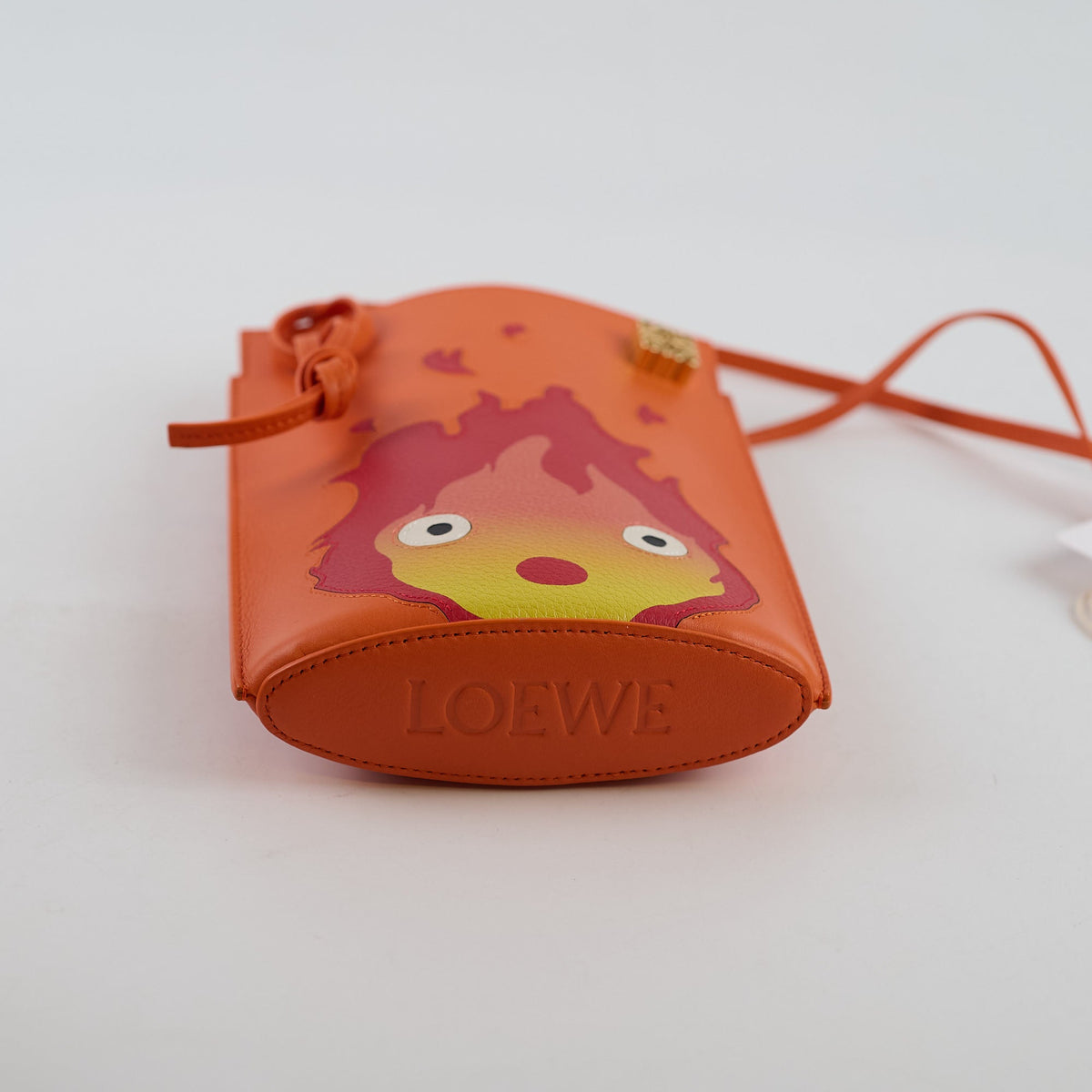 Loewe Howl's Moving Castle Calcifer Dice Pocket bag Calfskin Orange - photo 4